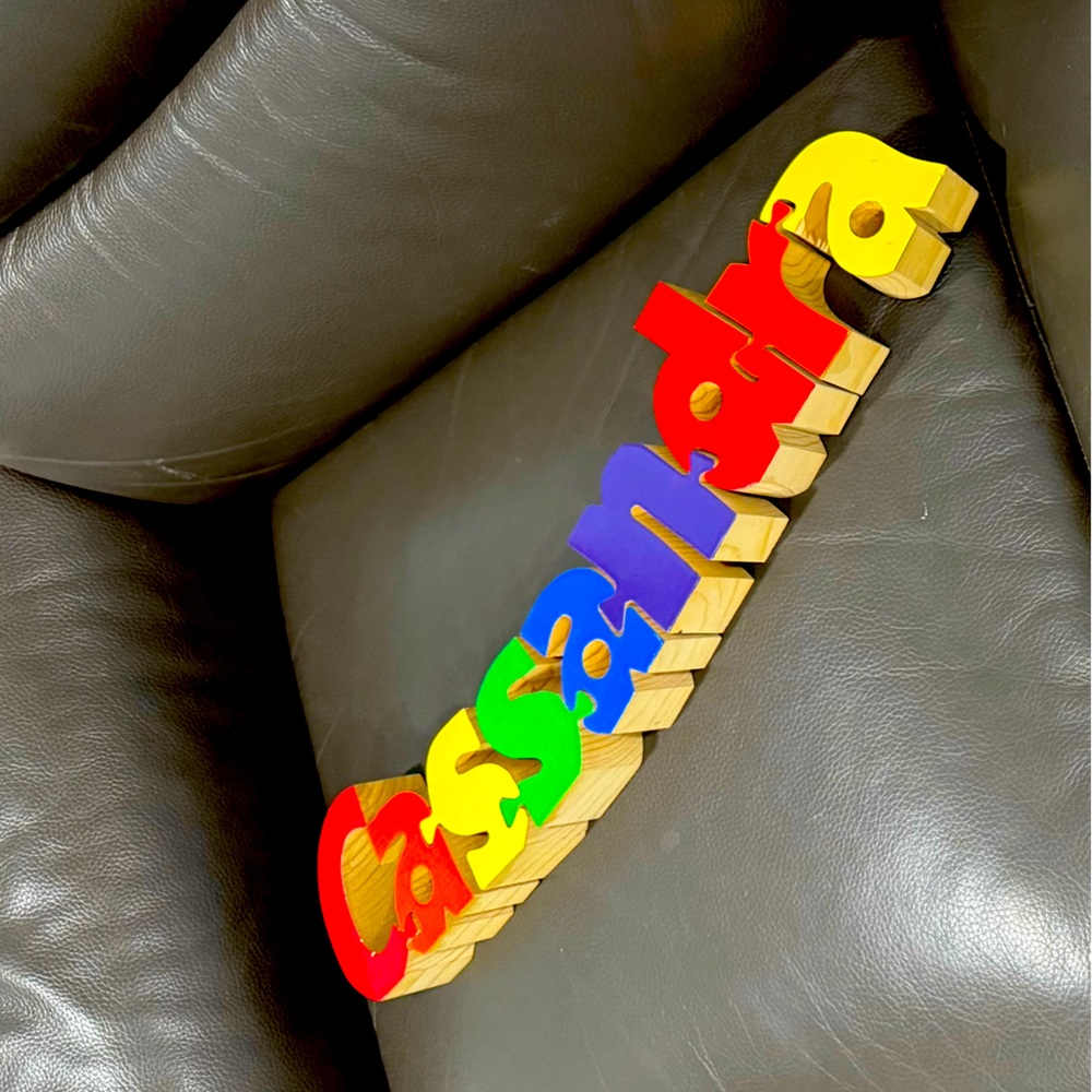 Colorful Wooden Name Puzzle CASSANDRA